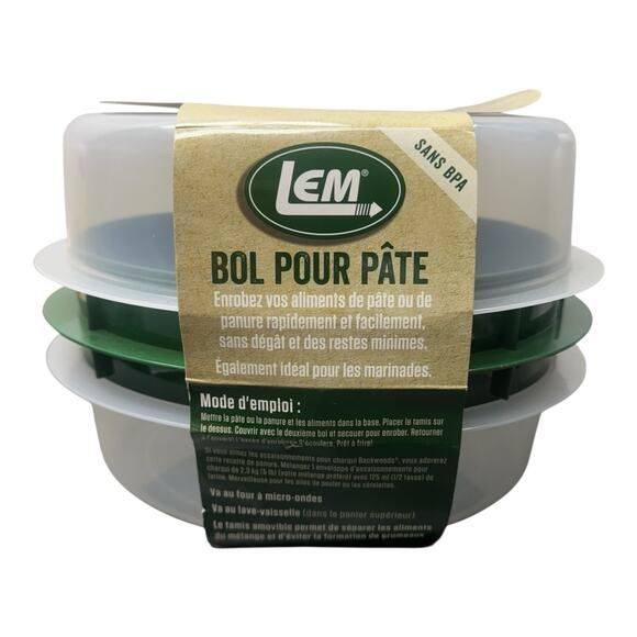 NWT LEM Even Coat Batter Bowl For Breading and Seasoning Lid-Locking Mechanism - Picture 3 of 5